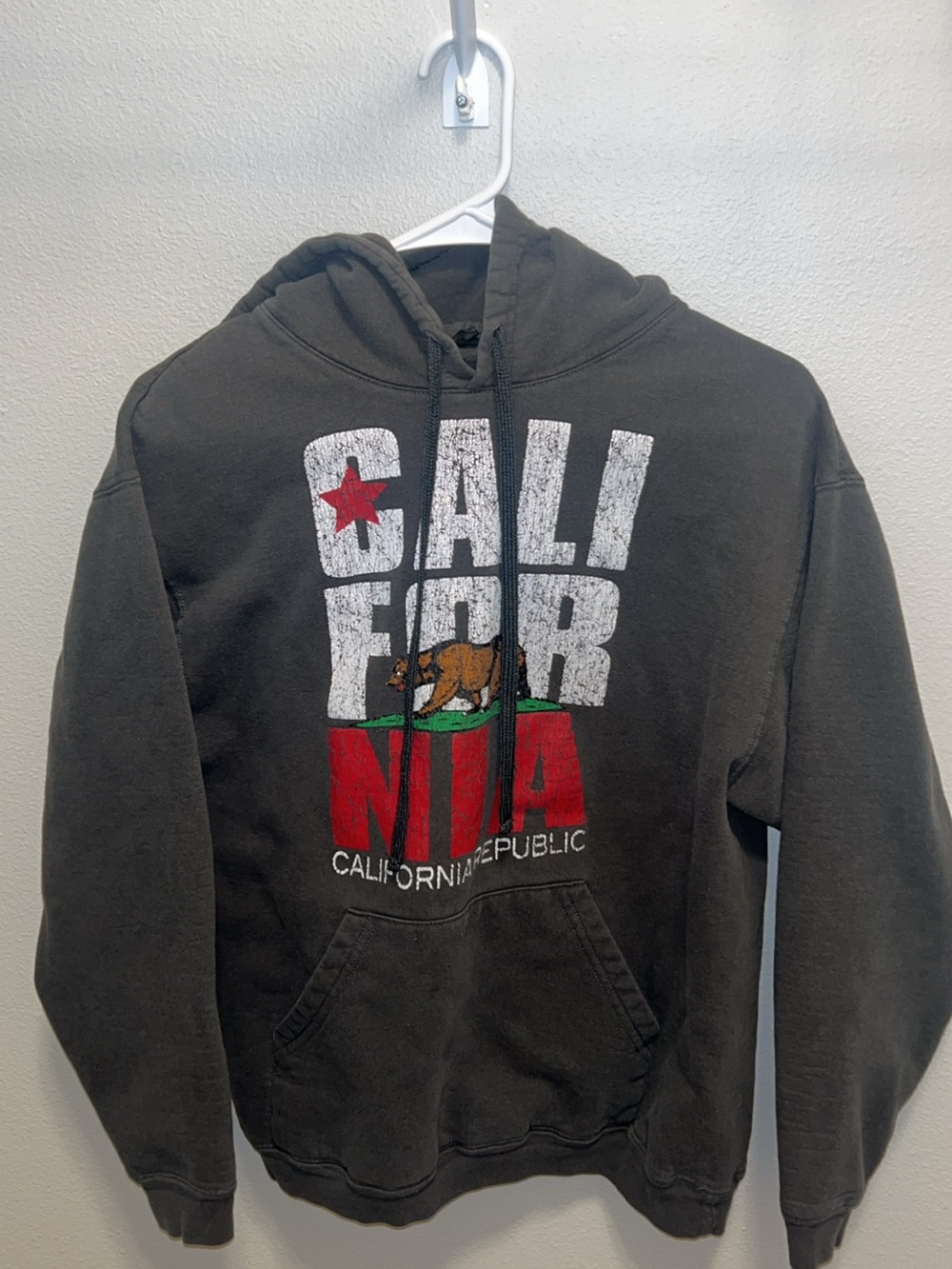 Black California Republic Graphic Pullover Hoodie